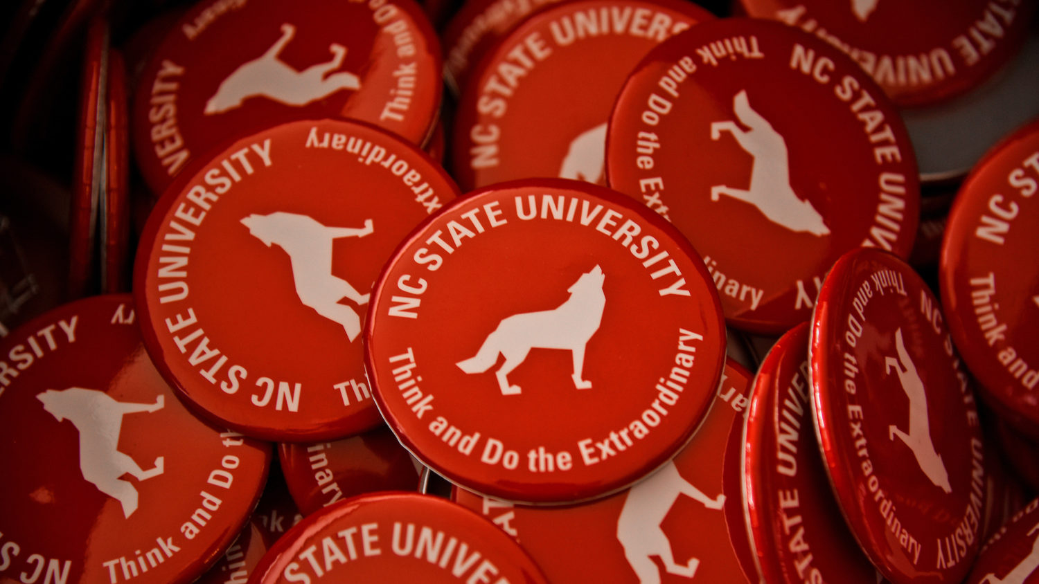 a collection of Think and Do the Extraordinary Campaign buttons