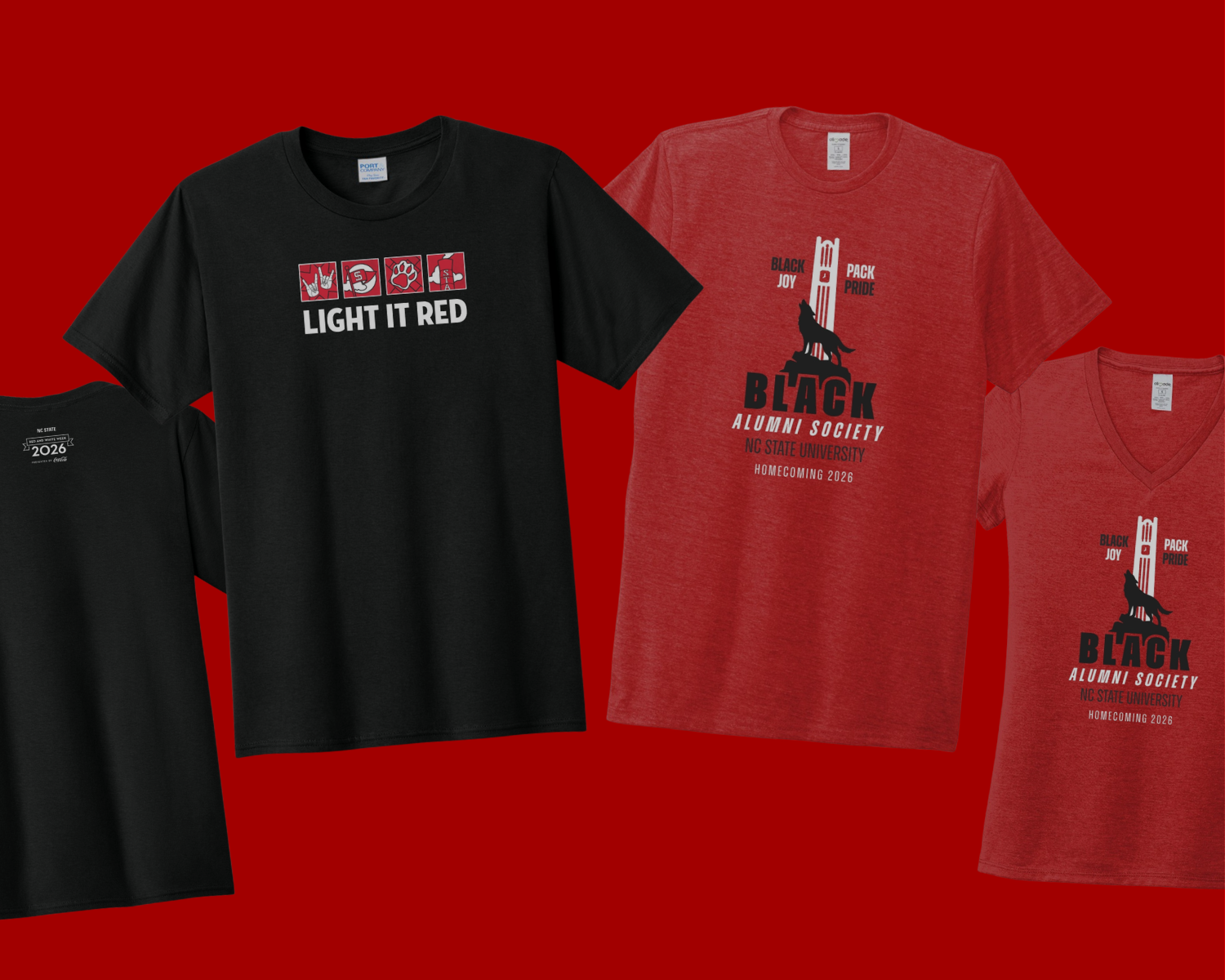 Red and white week shirts